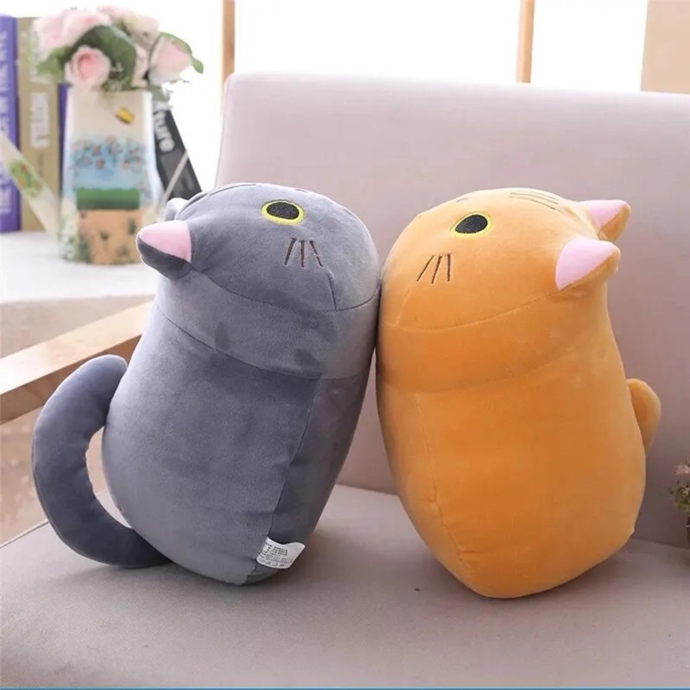 Beautiful plush cat pillow